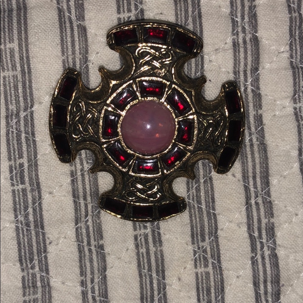 Vintage Miracle Celtic Cross Brooch
